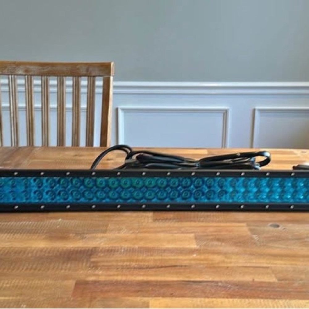 LED Light Bar with Blue and Black Design
